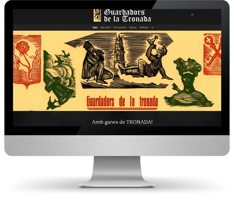 Imatge de la portada de la web dels Guardadors de la Tronada de Reus