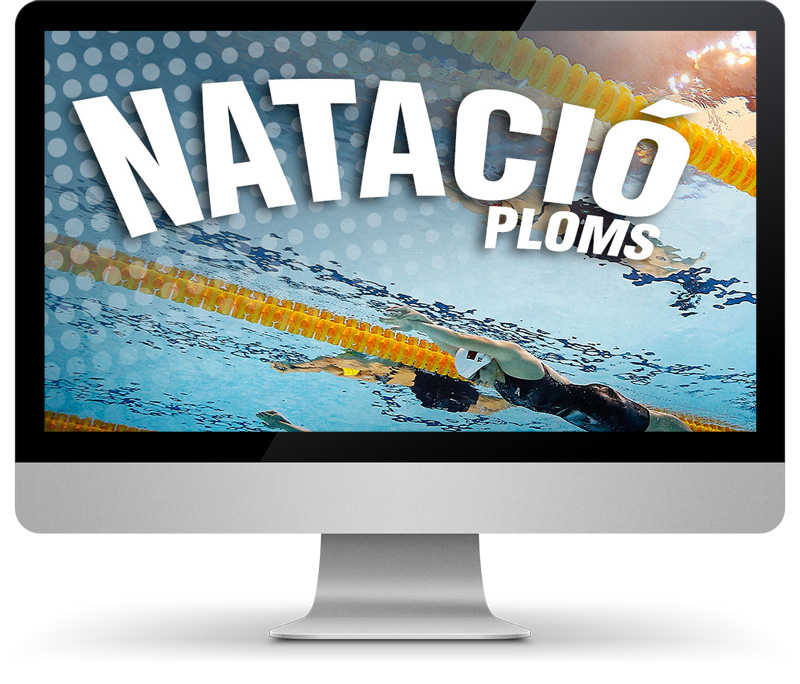 Vista monitor del bàner de natació disseny web