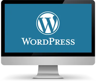 Monitor amb imatge de WordpPress
